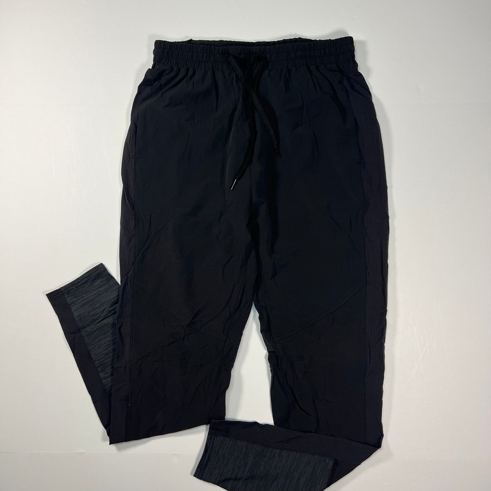 Outdoor Voices Running Pants Women Small Black Tapered Mesh Panel Joggers